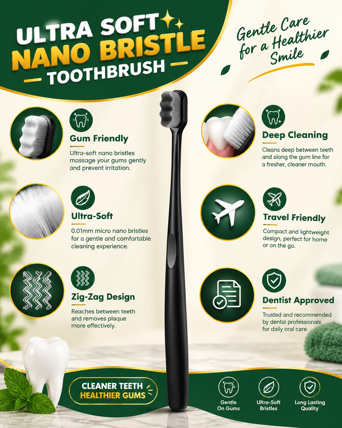 Nano Bristile Toothbrush