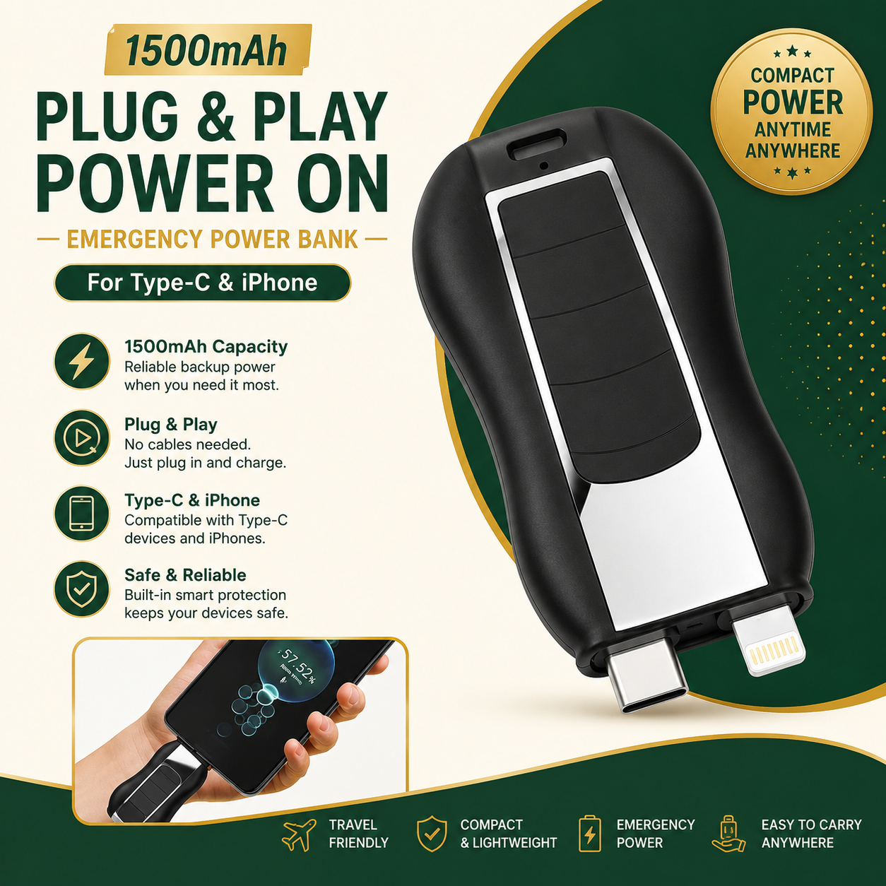 Keychain Portable Power Bank